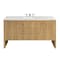 James Martin Vanities Hudson 60in Single Vanity, Light Natural Oak w/ 3 CM Ethereal Noctis Top 435-V60S-LNO-3ENC - alternate 1